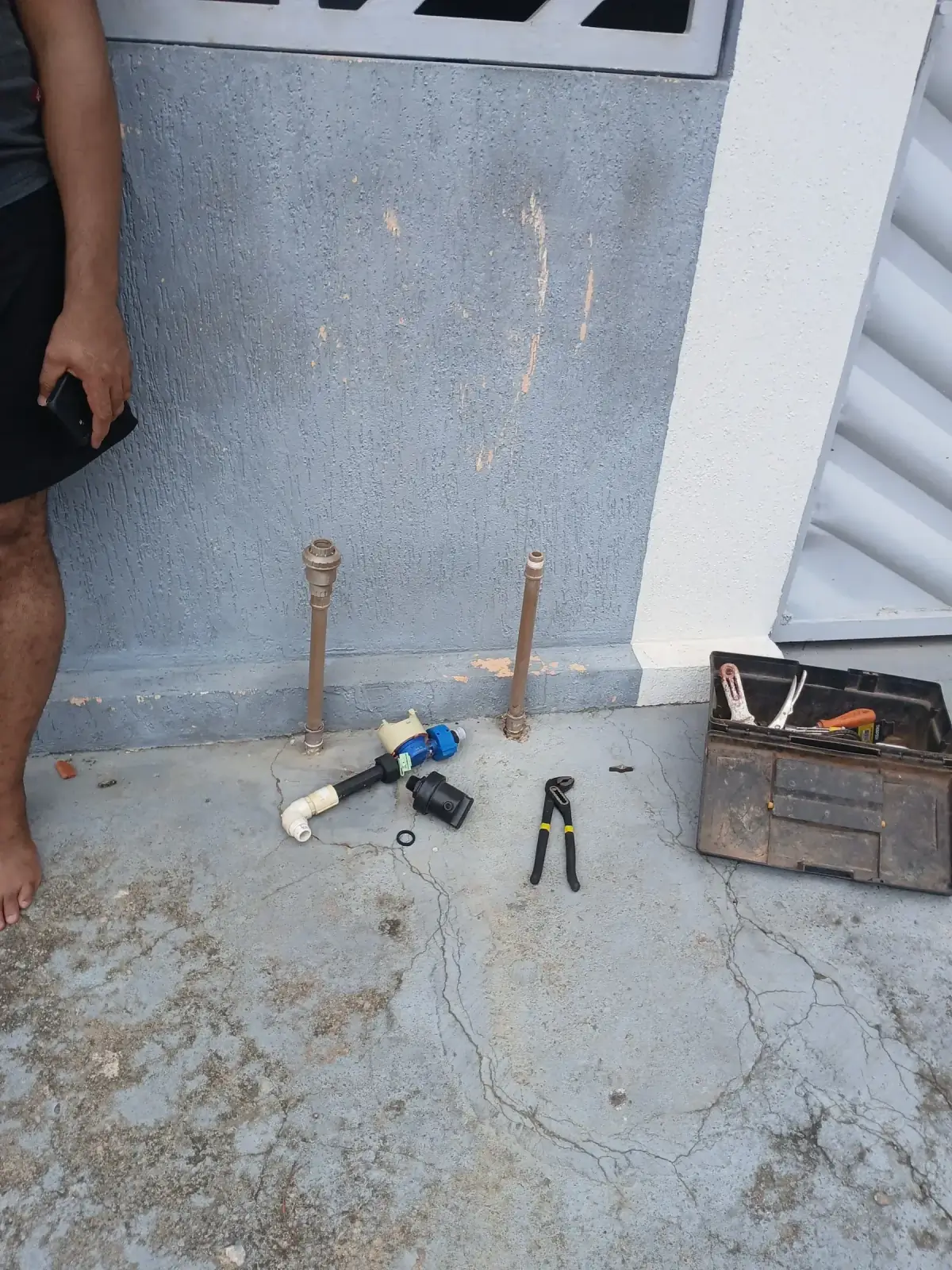 Conserto de cavalete de água